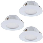 Eglo 95821- KÉSZLET 3x LED Fürdőszobai beépíthető lámpa PINEDA 1xLED/4,9W/230V IP44