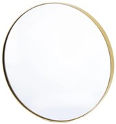 Kör alakú élcsiszolatlan fali tükör aranyszegélyes keretben 50,5x50,5x4,5cm