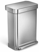 Simplehuman Pedálos szemetes 55 l, ezüst, 55 l