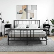 2 db fekete szerelt fa éjjeliszekrény 35x34,5x70 cm