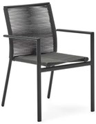 Sötétszürke fém kerti szék Culip – Kave Home