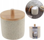 Fürdőszobai Vattakorong Tároló Szirmok Pálcikák Rendszerező Doboz Bézs