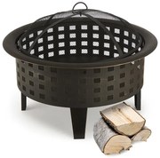 Blumfeldt Boston, tűzrakóhely, tűzhely, Ø70 cm, acél, befeketített