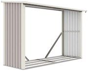 G21 WOH 335 tüzifa tároló - 242 x 89 cm, szürke