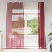 2 db borvörös fátyolfüggönyök hurokkal 140x245 cm