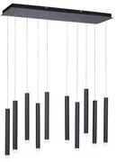 Leuchten Direkt 15206-18 - LED Csillár zsinóron 10xLED/4,8W/230V fekete