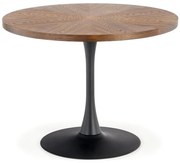 Étkezőasztal CARMELO 75 x 100 cm fekete/barna