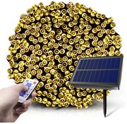 16 m-es 800 LED-es BOA fényfüzér, hybrid tölthető-napelemes, meleg fehér, 8 világítási mód, időzíthető, távvezérlővel