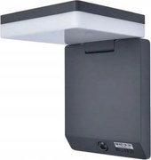 8W-os napelemes Led kültéri fali lámpa mozgásérzékelővel Moze 6943101012 Lutec