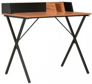 fekete és barna íróasztal 80 x 50 x 84 cm