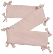 Rózsaszín vászon rácsvédő párna kiságyba DUSTY PINK