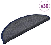30 db sötétszürke és kék félkör alakú lépcsőszőnyeg 56 x 17 x 3 cm