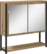 vidaXL Tükörszekrény polcokkal Artisan tölgy 60 x 16 x 60 cm Faanyag