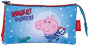 Peppa malac Rocket 3 rekeszes tolltartó 21 cm