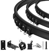 Flexibilis függönykarnis 1200 cm fekete