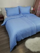 Damaszt kék ágyneműhuzat TiaHome - 1x Párna 90x70cm, 1x Paplan 140x200cm