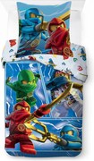 Lego Ninjago Warriors gyerek, ovis ágyneműhuzat 100×135 cm, 40×60 cm