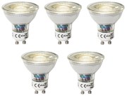 5 db GU10 dimbare LED lamp 3W 200 lm 4000K