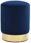 kék és aranyszínű bársony ülőke 28 x 36 cm