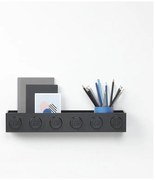 Sleek gyerek fekete kisméretű fali polc - LEGO®