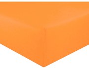 Jersey narancssárga lepedő TiaHome - 200x200cm