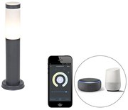 Okos kültéri lámpaoszlop antracit 45 cm Wifi-vel P45 - Rox