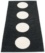 Fekete-fehér kültéri-beltéri futószőnyeg 70x150 cm Vera Black – Pappelina