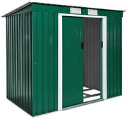 TecTake GmbH 404521 kerti ház- nyeregtetős - zöld/fehér