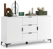 Fehér LORA komód fiókokkal és ajtókkal