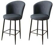 Fora Anthracite and Black bárszék szett, 2 db, 2 db