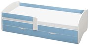 Egyszemélyes ágy 80 cm Carecen (kék + fehér) (ágyráccsal)  (tárolóhellyel). 1116280