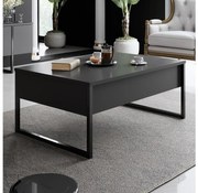 Kávésasztal LUXE 40x90 cm antracit/fekete