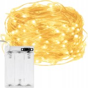 LED-es Karácsonyfa Lámpák Drót Dekoratív Elemek 100 Led Fehér Meleg 10m