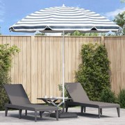 Strandernyő Aluminium Tartóval Kék és Fehér 300 cm