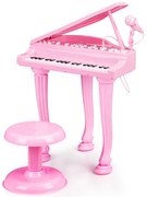 Gyerek zongora mikrofonnal rózsaszín