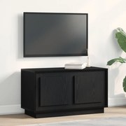 TV Szekrény Fekete Tölgy 80x35x45 cm Műcserép