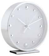 Karlsson 5970WH dizájner asztali óra/ébresztőórafehér, 16 cm átmérővel