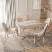 SKUBI bővíthető étkezőasztal 120-160 cm – kasmír színű