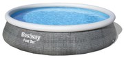 Bestway föld feletti medence szűrővel Fast SetRatan, széles 396 cm, magas 84 cm