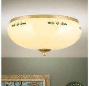 Orion DL 7-674 - Mennyezeti lámpa LANDHAUS 3xE27/60W/230V átm. 35 cm réz/bézs