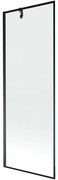 Mexen Next, kádparaván 1 szárny 70 x 150 cm, fix szárny, 6 mm átlátszó üveg fekete mintával, fekete profil, 895-070-000-00-70-70