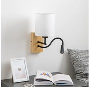 Brilagi - LED Fali lámpa NUBILA WOOD 1xE27/25W/230V + LED/3W tölgy/fehér