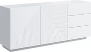 Asha komód 167 cm kétajtós fiókos - matt fehér