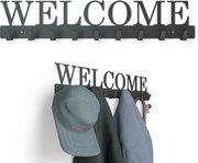 Fali Akasztó Előszoba Ruházat Kabátok Fém 9 Akasztó Fekete