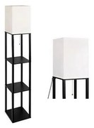 Állólámpa polcokkal 1xE27/60W/230V fekete/fehér