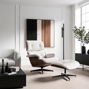 Prémium Forgó Fetel Lábtartóval Fehér Bouclé Szövettel. PALERMO