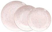 Rózsaszín porcelán 18 részes étkészlet Tognana Pepper Rosa