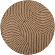 Barna kerek kültéri-beltéri szőnyeg ø 80 cm Timber 1401 – Ayyildiz Carpets