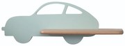 LED gyerekszoba falilámpa polccal CAR LED/5W/230V zöld/fa