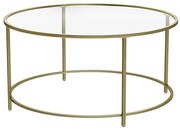 Dohányzó asztal arany színű kerettel